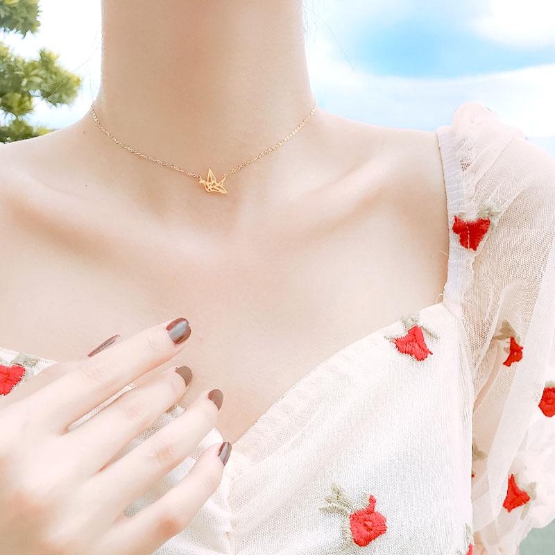 Dây chuyền nữ ATJ9906 hình hạc giấy xinh xắn - ANTA Jewelry