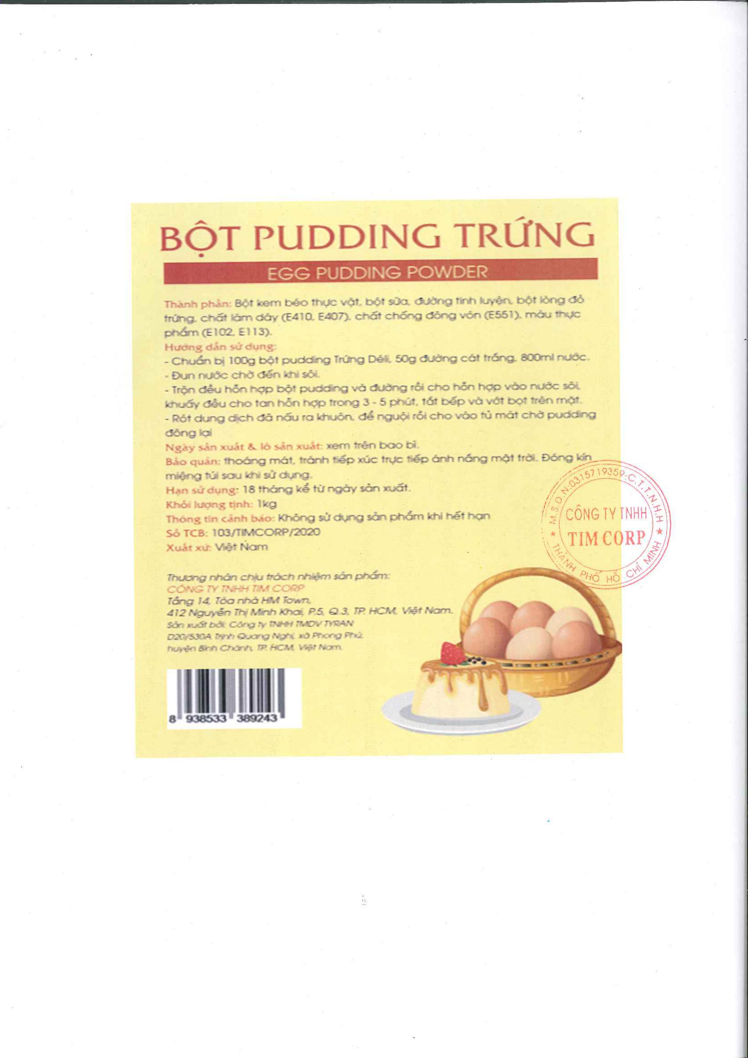 Pudding trứng Déli