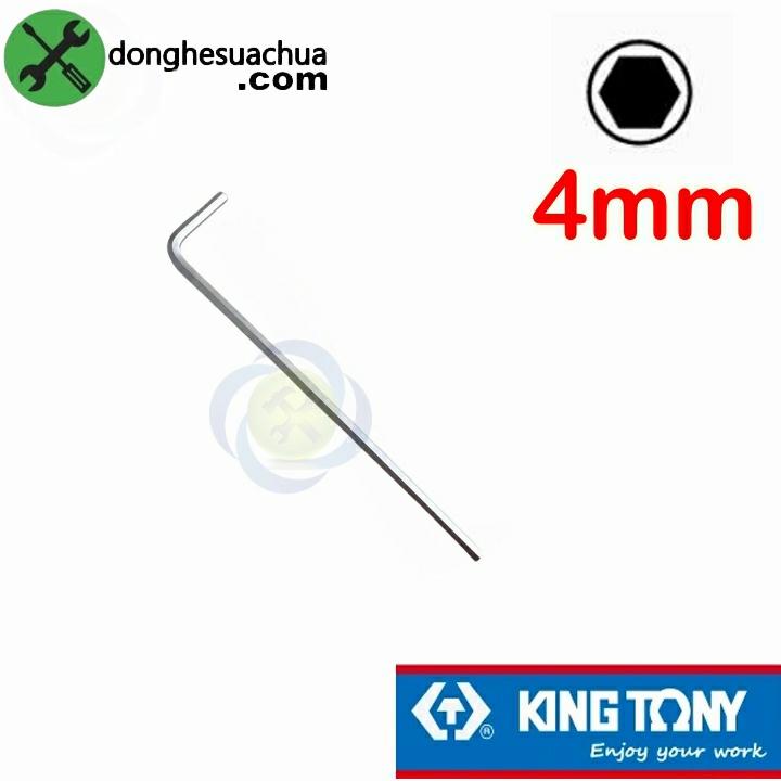 Lục giác chữ L 4mm Kingtony 112504 loại 2 đầu bằng