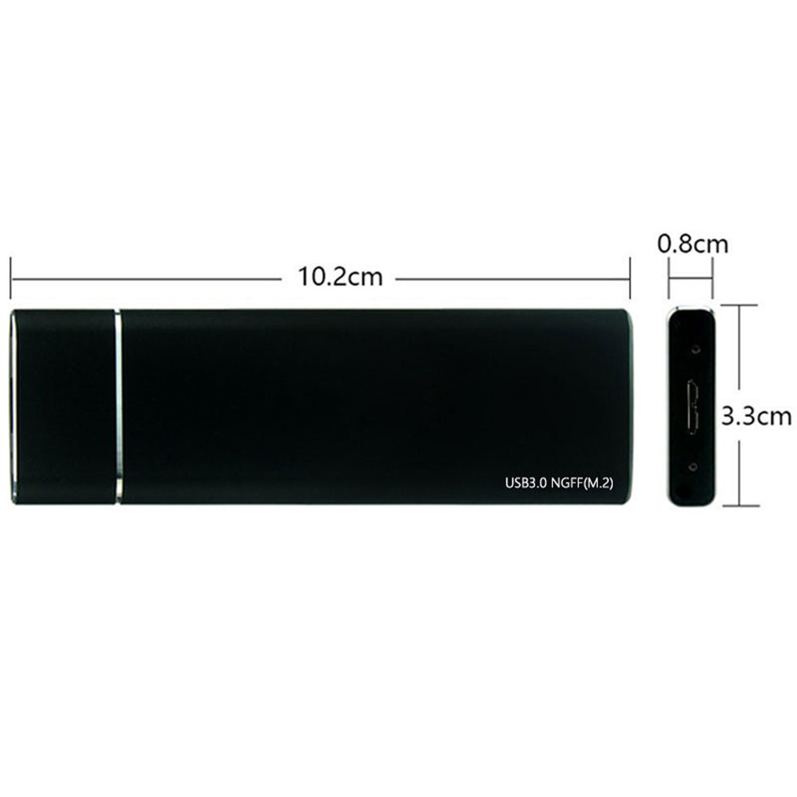 M.2 to USB 3.0 SSD Enclosure Reader Adapter with /Key Black