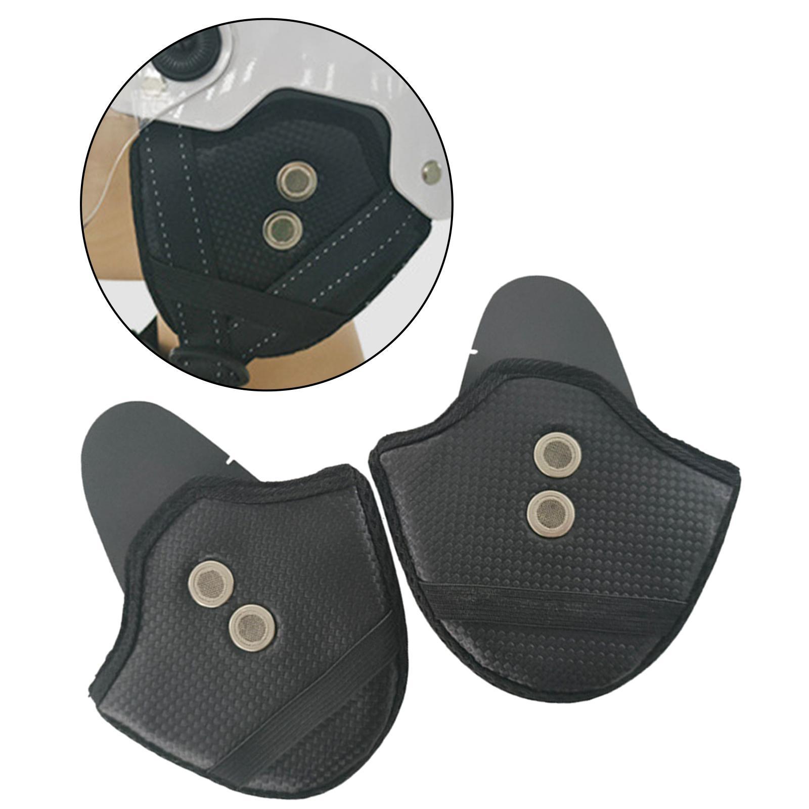 2x PU Leather Earmuffs Wind noise blocks Half Detachable Winter Ear Warmers Ear Protective Cover Ear Bezel Easy Installation