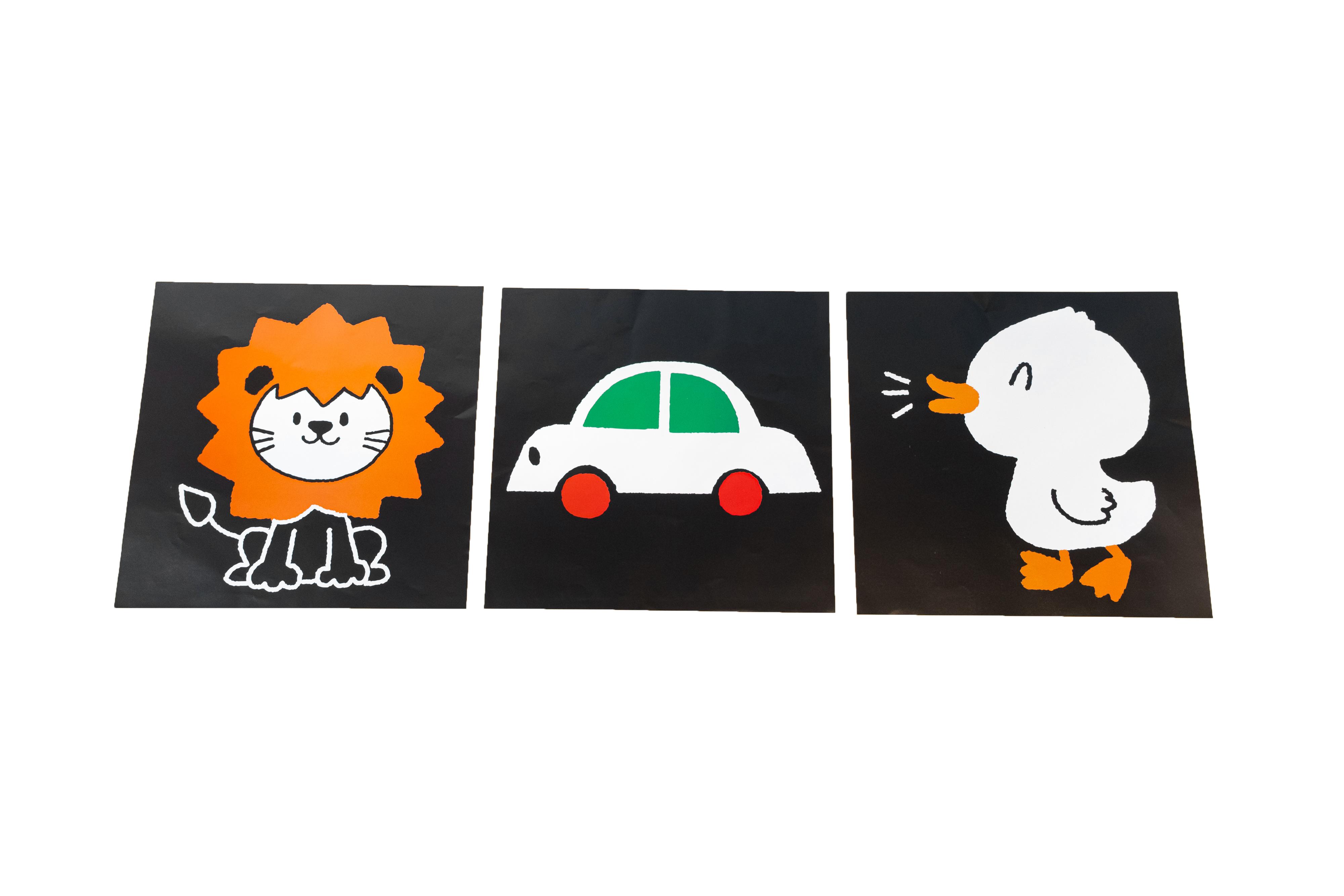 Bộ 6 Tranh Decal Kích Thích Thị Giác - Đen Trắng Và Màu