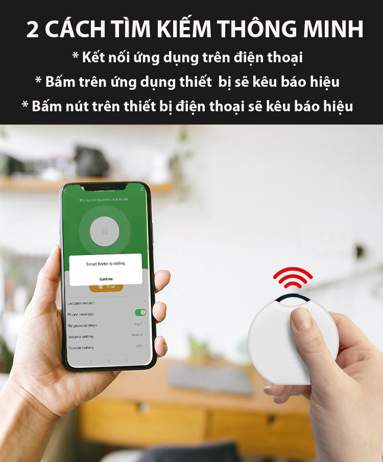 Móc khóa định vị chống mất đồ thông minh