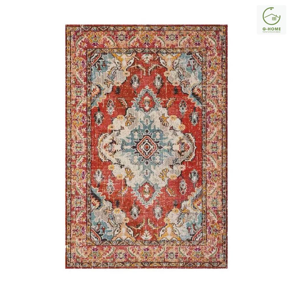 Thảm trải sàn phòng ngủ phòng khách Ghome họa tiết Bohemian cao cấp chất liệu siêu mịn đẹp - Thảm chữ nhật lớn TSL06