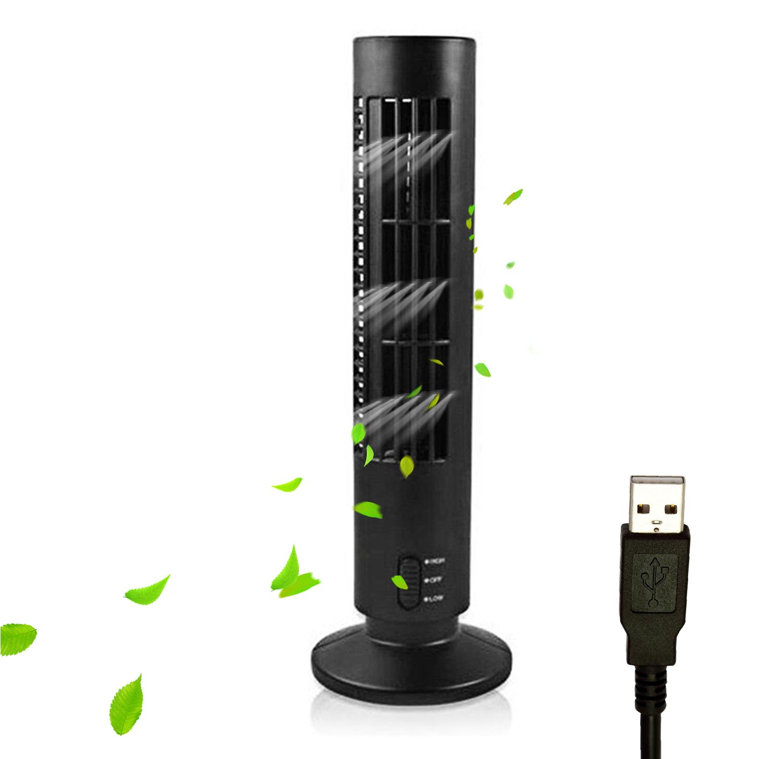 Quạt Điện Usb Dạng Tháp Di Động Không Quạt 2 Tốc Độ