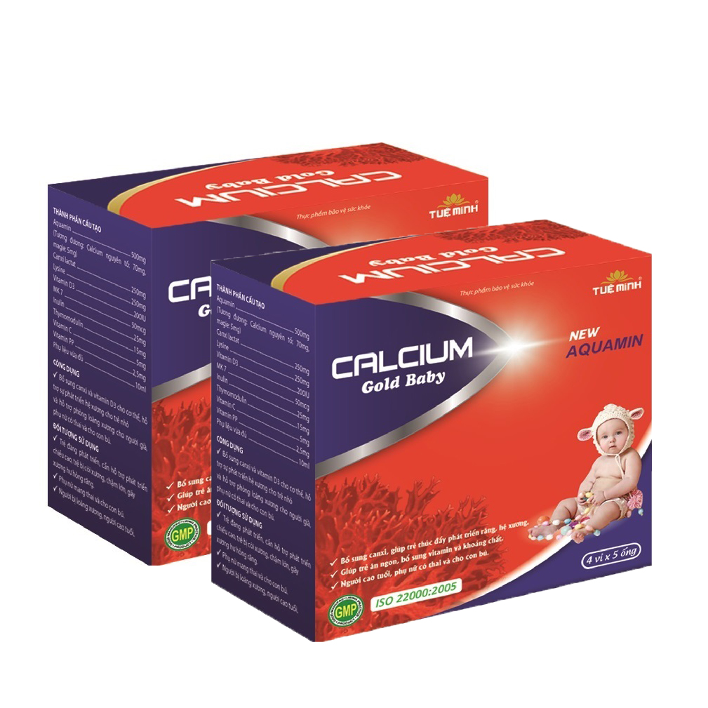 Hai hộp Calcium Gold Baby bổ sung dinh dưỡng cho bé