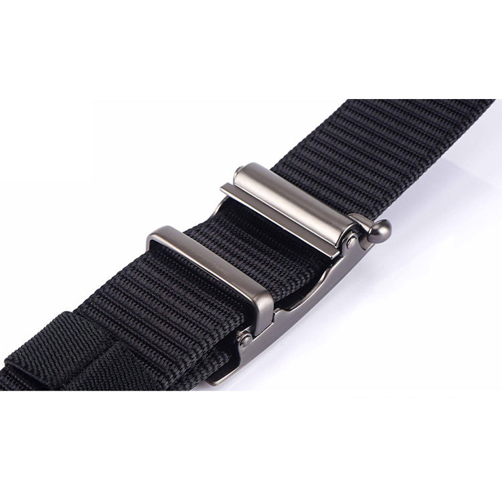 Thắt lưng lính, thắt lưng nam, thắt lưng khóa tự động vải bố mặt thép Arm-1254
