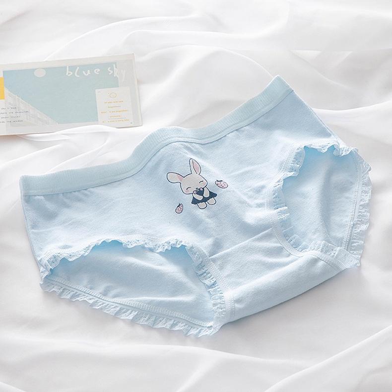 Quần lót nữ cotton cotton giấy thỏ xanh 8015