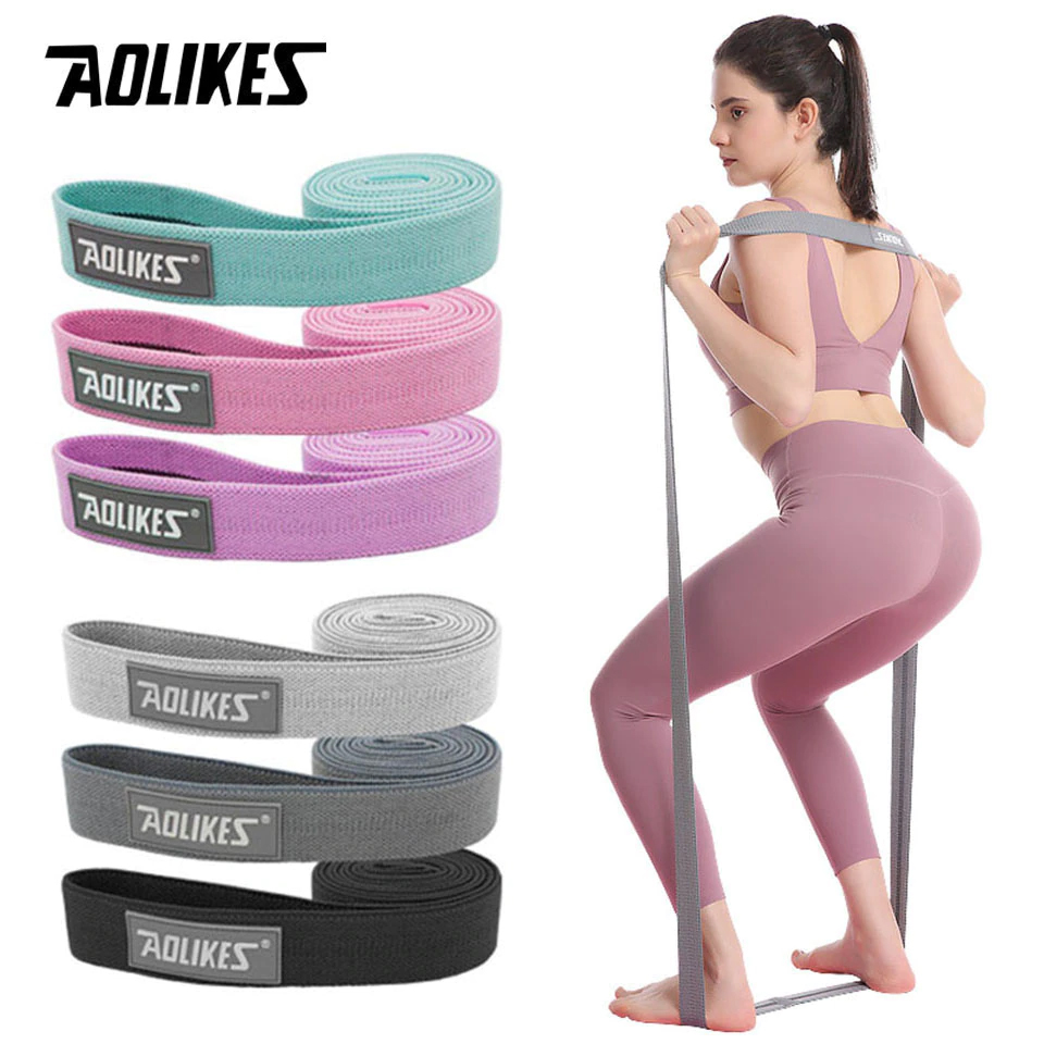 Dây kháng lực loại dài tập gym, yoga AOLIKES A-3607 Long Resistance Bands - long yoga tranining belt