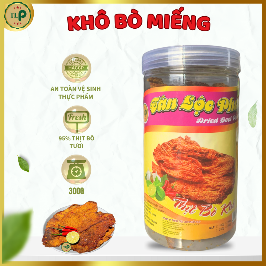 KHÔ BÒ MIẾNG TÂN LỘC PHÁT - HŨ 500G