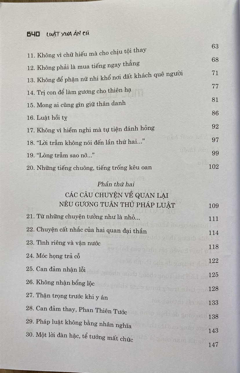 Luật Xưa Án Cũ