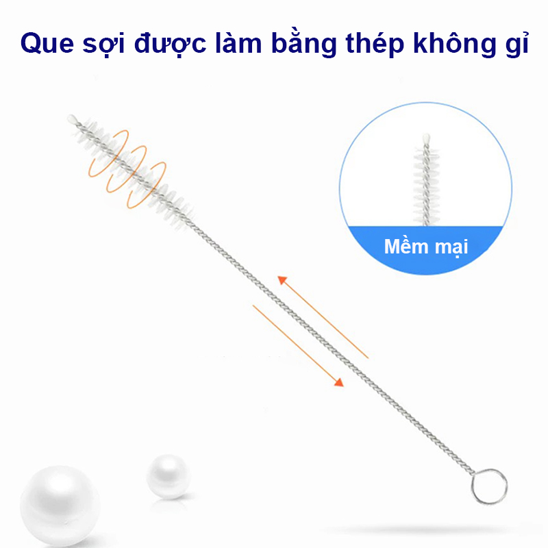 Bộ cọ rửa bình sữa, Cọ bình sữa 5 chi tiết xoay 360 độ siêu tiện lợi – SS023