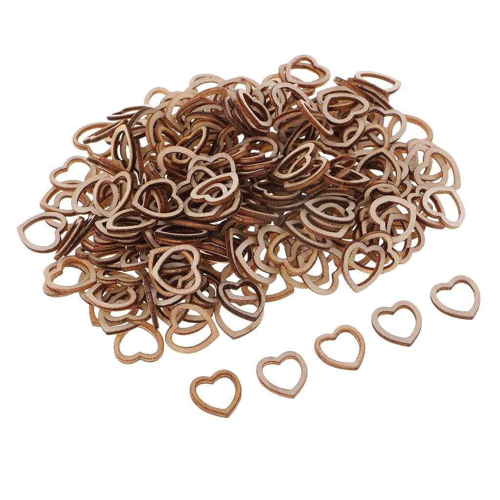 250x Cắt Gỗ Trái Tim Thủ Công Hình Khối Bằng Gỗ Trí Nổi Cưới Centerpieces