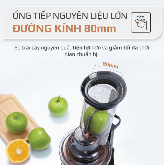 Máy Ép Chậm OLIVO SJ200 Thương Hiệu Mỹ Dung Tích 0.5L Công Suất 200W, Vỏ Hợp Kim - Hàng Chính Hãng