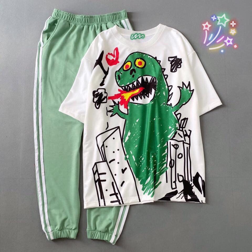 Áo tay lỡ unisex form rộng nam/nữ chất cotton tici.