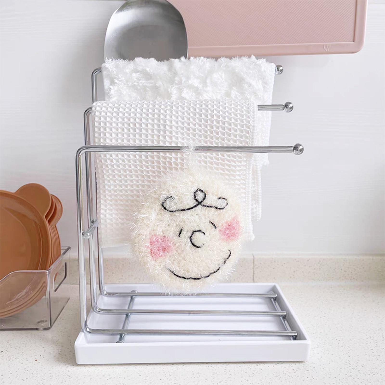 Sink Drain Tray Organizer Sink Drain Rack for Kitchen Countertop