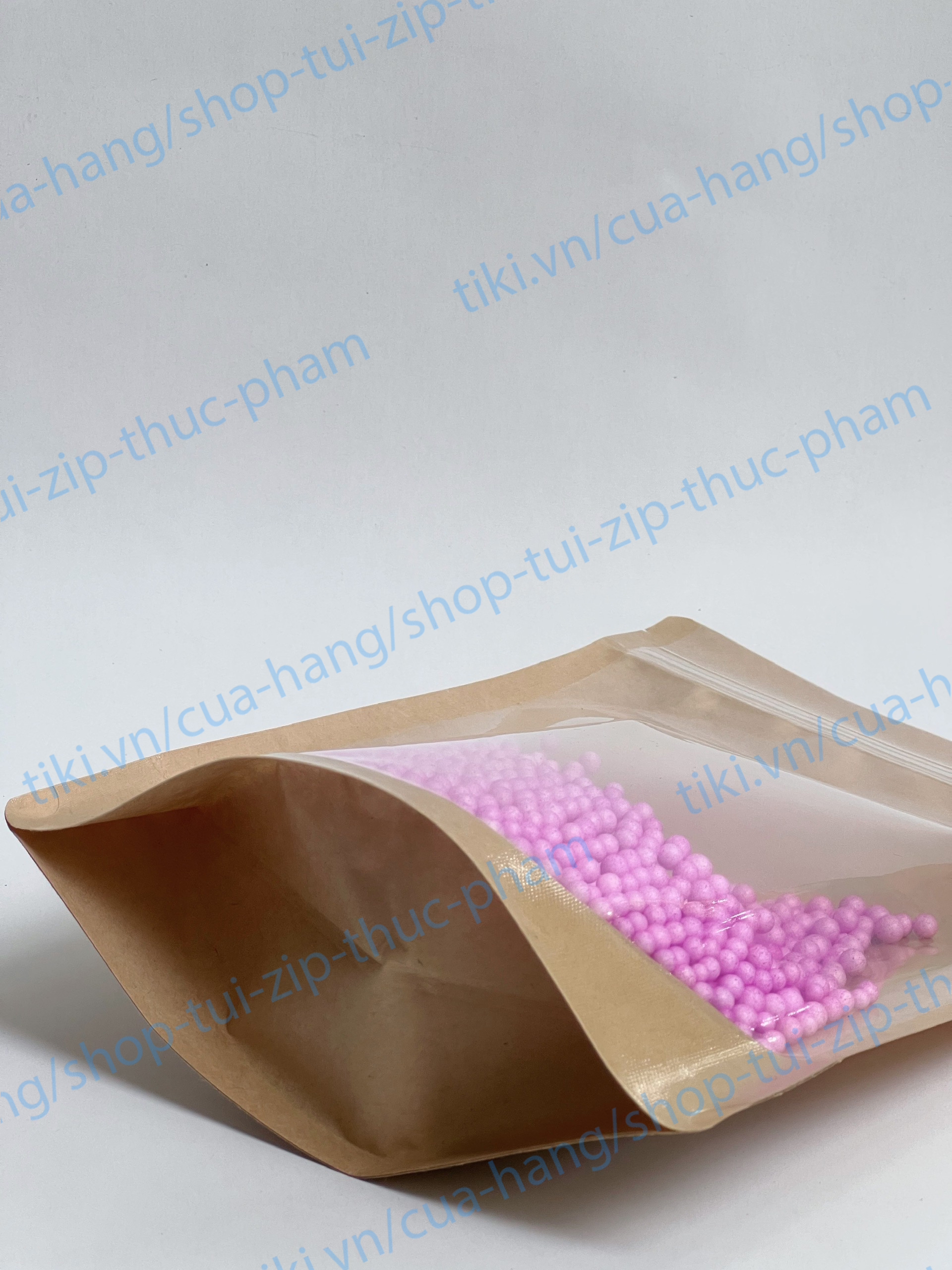 10 Túi Zip Giấy - Túi Zip zipper ziplock đáy đứng - Túi giấy đựng thực phẩm, túi đựng bánh kẹo