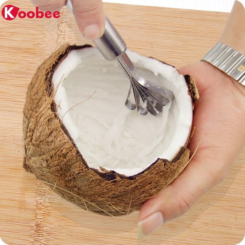 Dụng Cụ Nạo Dừa/Bào Sợi Cà Rốt Củ Quả KOOBEE Cực Tiện Lợi Chất Liệu Inox Không Gỉ Bền Đẹp