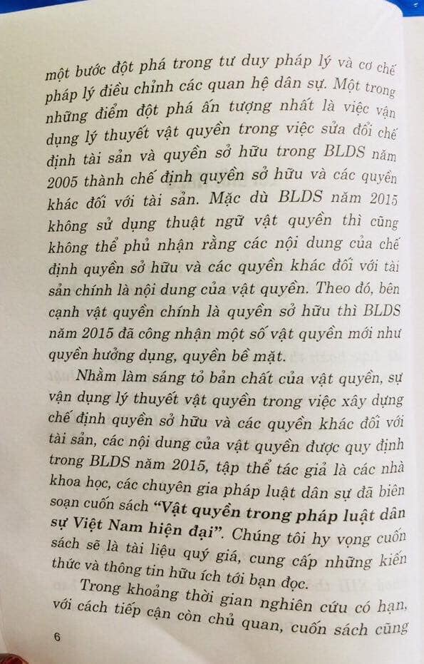 Vật Quyền Trong Pháp Luật Dân Sự Việt Nam Hiện Đại