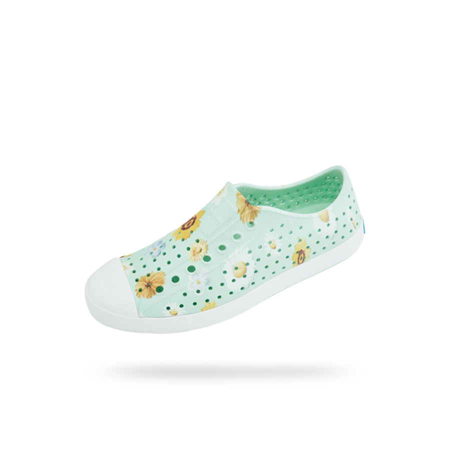 Giày Lười Unisex NATIVE Jefferson Print - Celtuse Green/ Shell White/ Memento Floral - 34.5