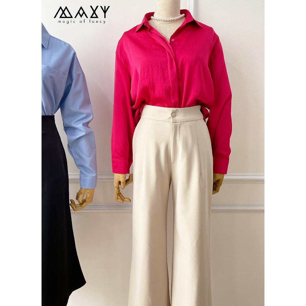 Quần ống rộng nữ suông dài light nude long culottes