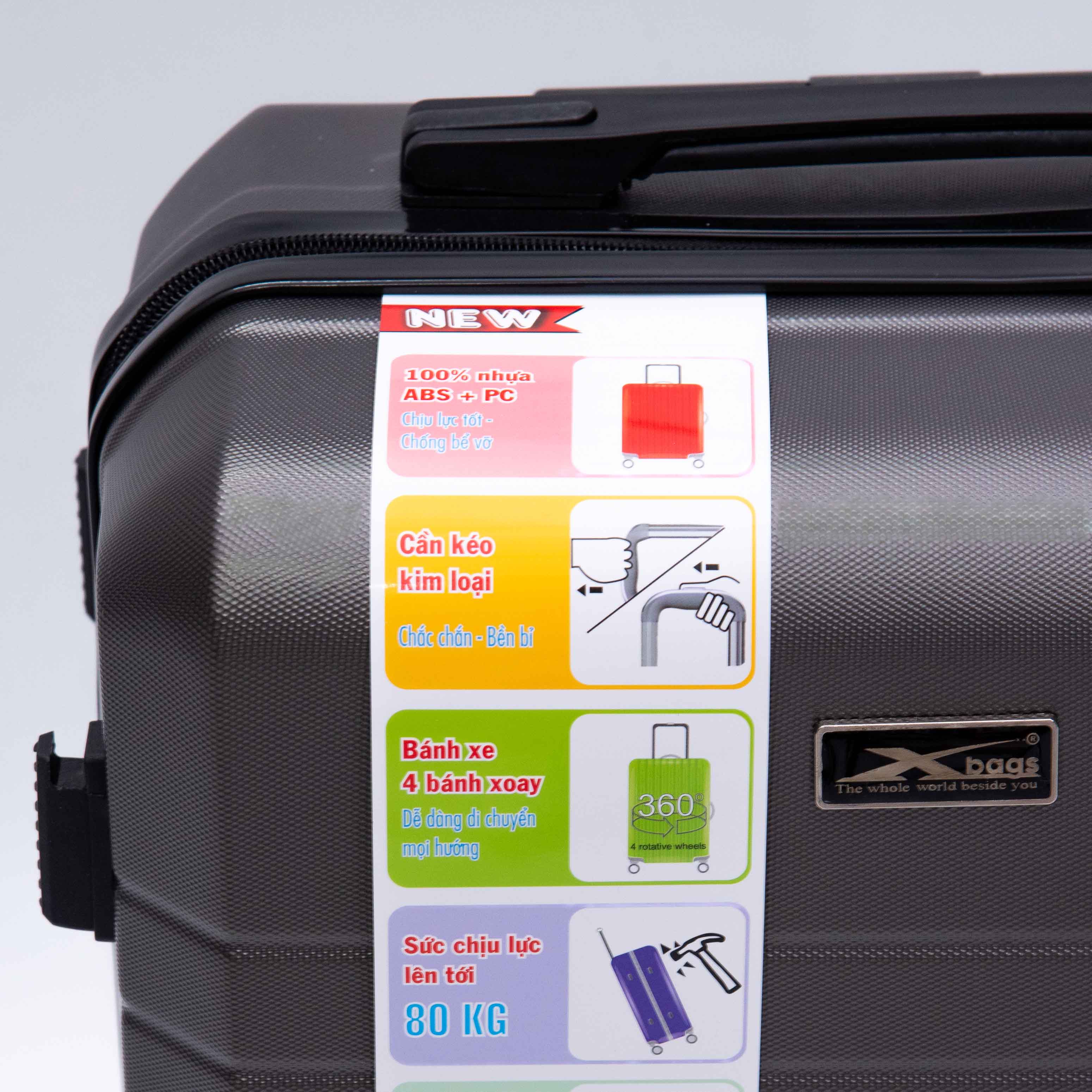 Vali xách tay 20inch màu xám chì Xb 6104 Dark titan pro