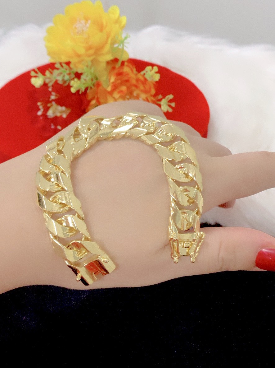 Lắc tay nam chạm mạ 24k cao cấp P698