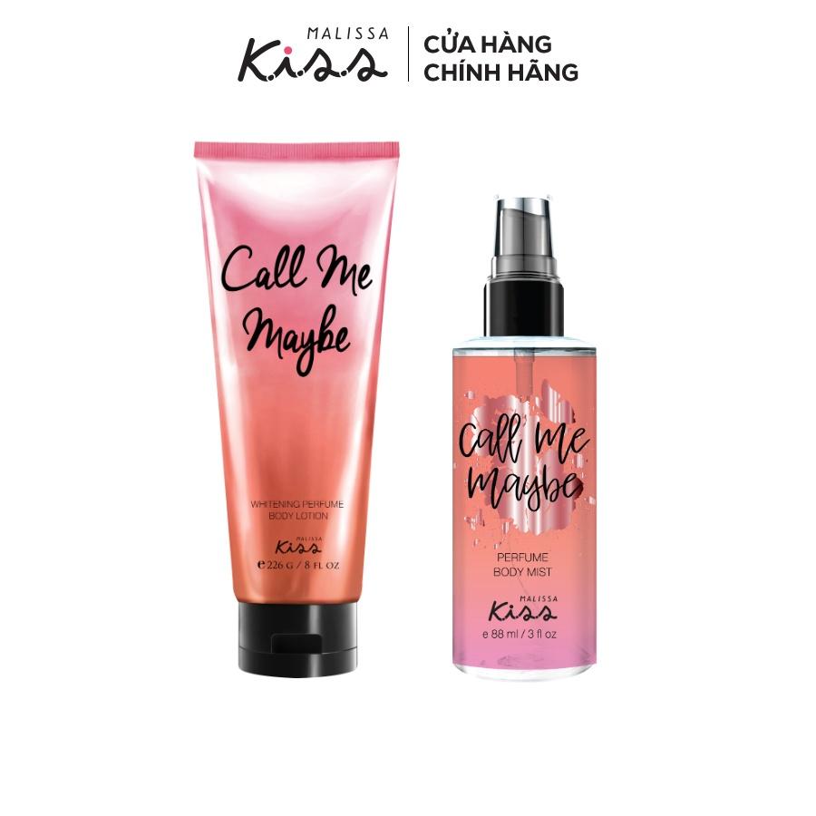 Bộ Đôi Hoàn Hảo Malissa Kiss Body Lotion &amp; Body Mist Hương Call Me Baby 226G