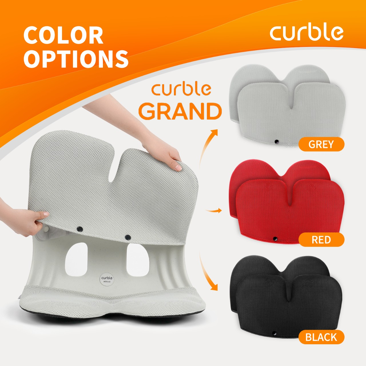 Vỏ bọc dành cho ghế chỉnh dáng chống gù Curble Grand, giúp ngồi êm hơn. Hàng nhập khẩu Hàn Quốc