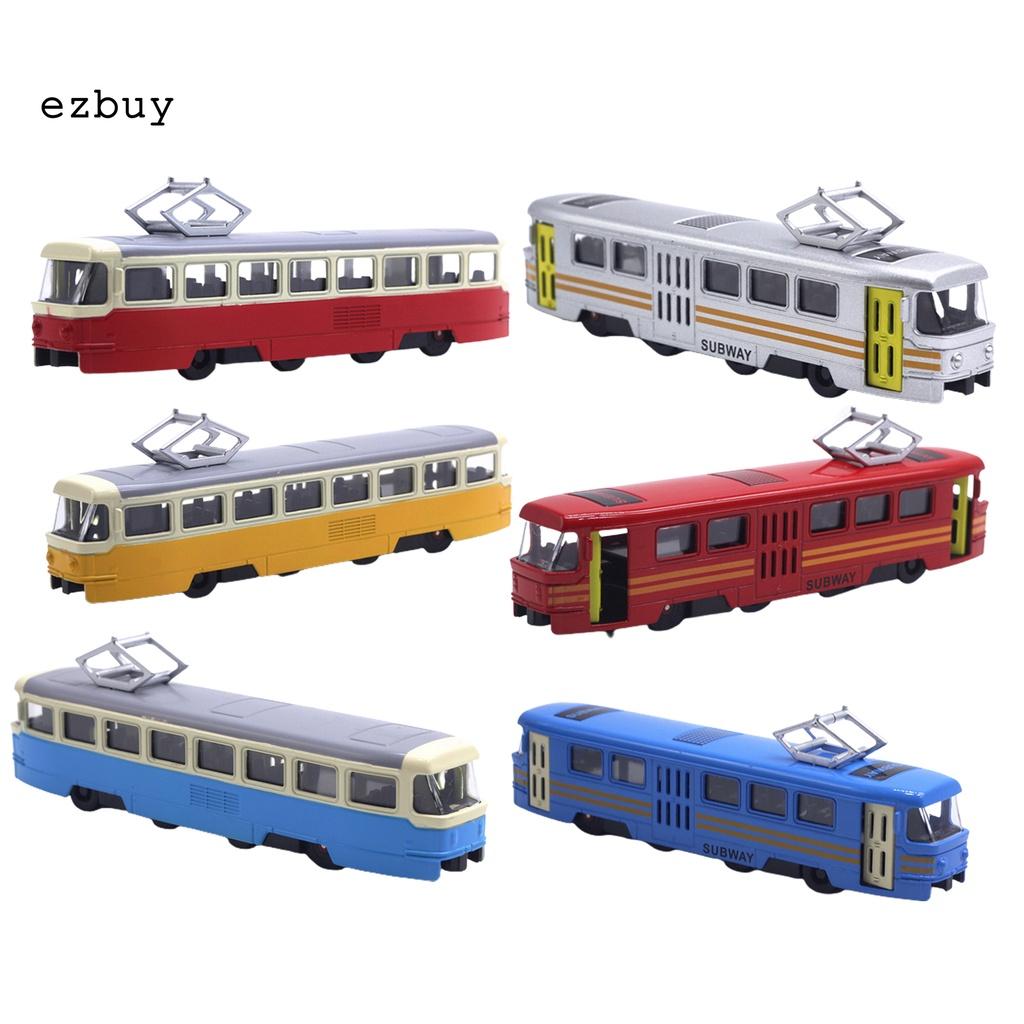 Light Effects Simulation Tram Model Alloy Trolley Bus Simulation Model Detailed for Children