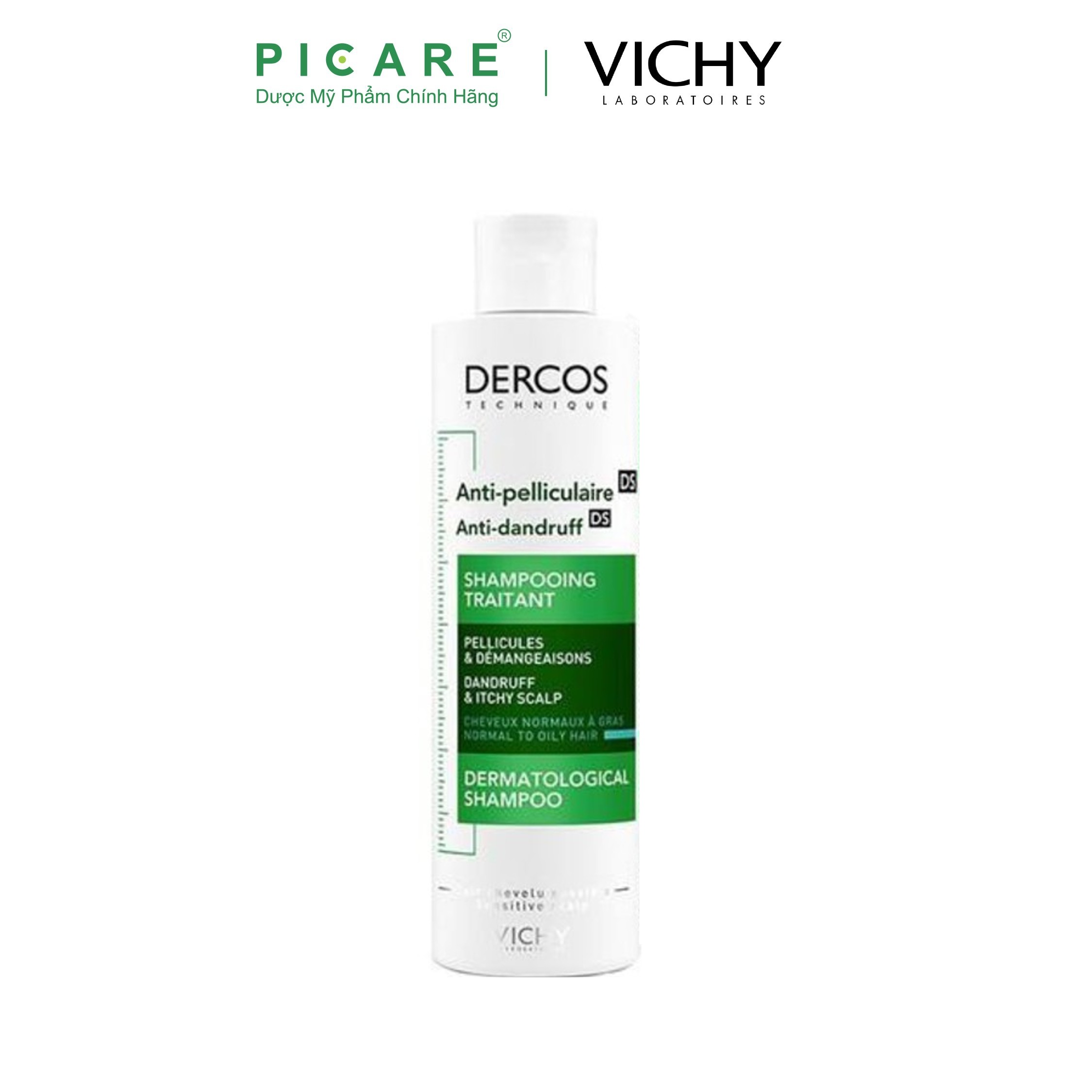 Dầu gội giúp giảm gàu dành cho da đầu dầu và ngứa Vichy 200ml