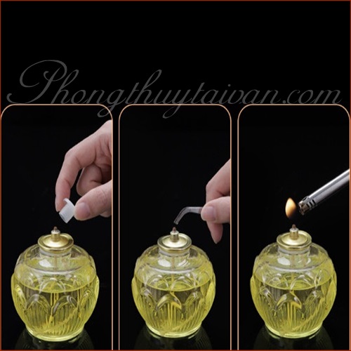 Đèn dầu bơ THƠM, không độc hại .