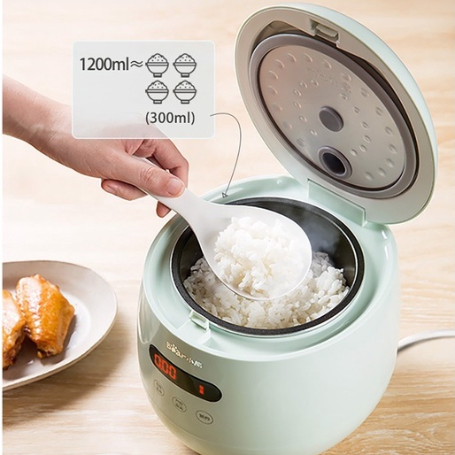 Nồi cơm điện mini Bear DFB-B12F1, dung tích 1.2L, 3 chế độ nấu ăn, hẹn giờ, lòng nối chống dính - HÀNG CHÍNH HÃNG