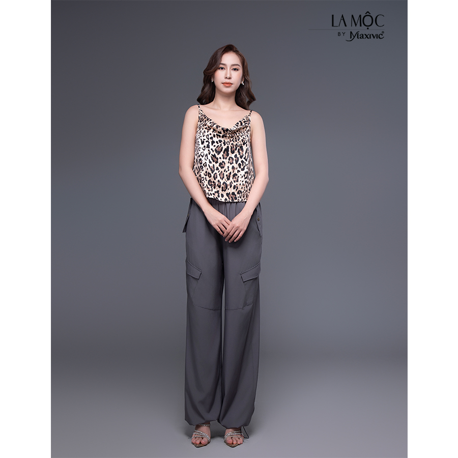 Áo beo lụa cát cổ đổ LM112407 [BST Da Beo