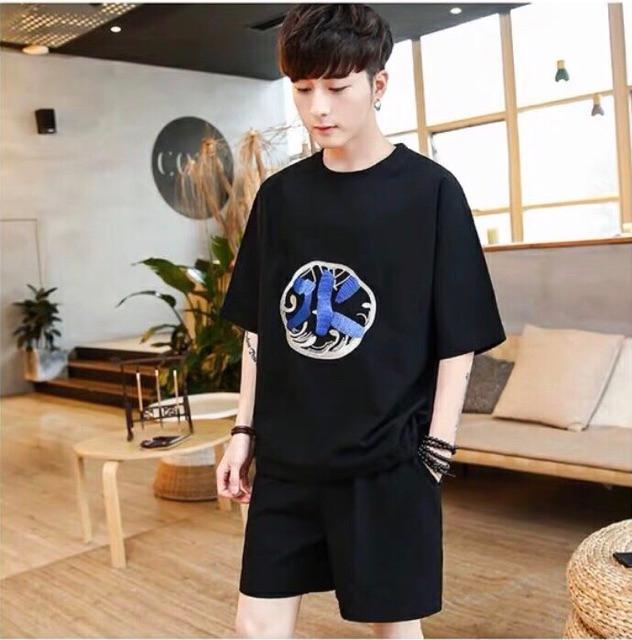 Bộ đồ UNISEX nam nữ in chữ Hàn