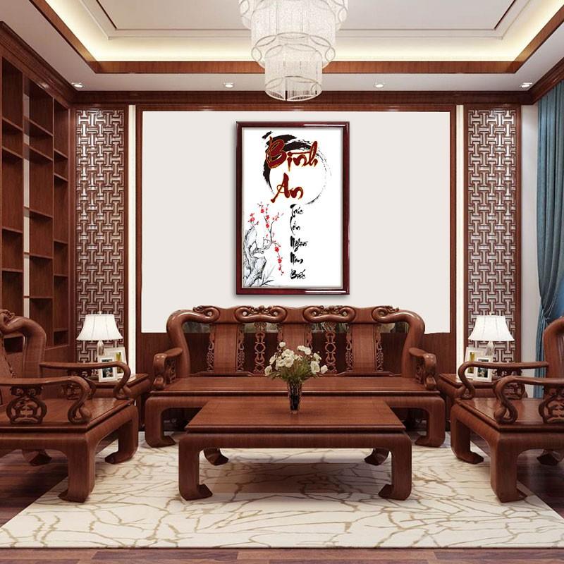 Tranh thư pháp chữ “Bình An” W1261 | Tranh phong cách thư pháp vẽ tay