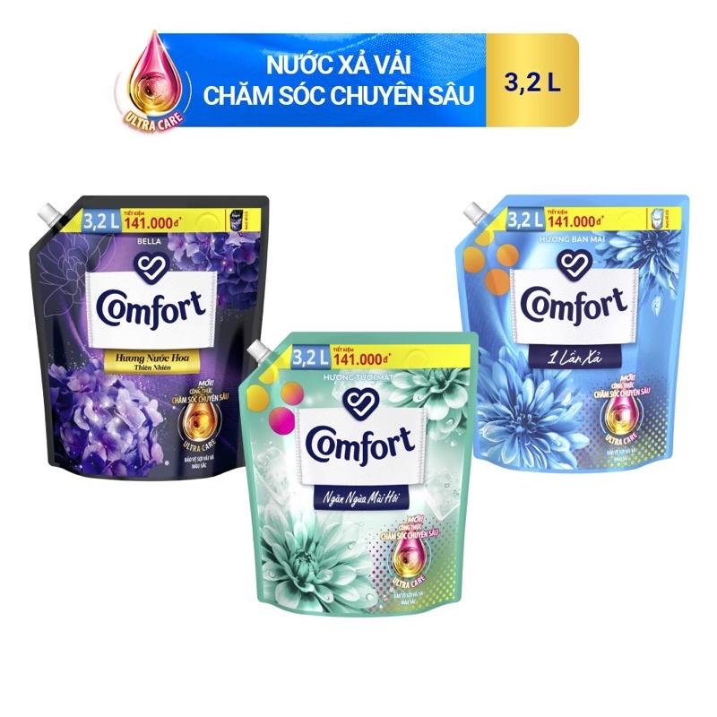 Nước xả vải Comfort Một Lần Xả Hương Ban Mai /Nước Hoa/Ngăn Mùi Hôi 3,2L