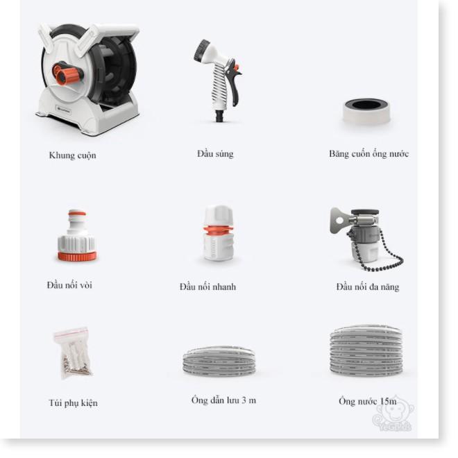 Khung cuộn ống nước tưới sân vườn 15m dây - Gia Dụng SG