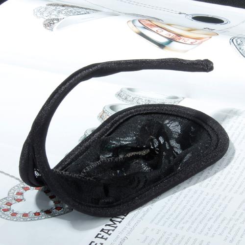 Prettyia 2Pcs Mens Sheer Mesh C-String Thong Invisible Underwear Black+Pink