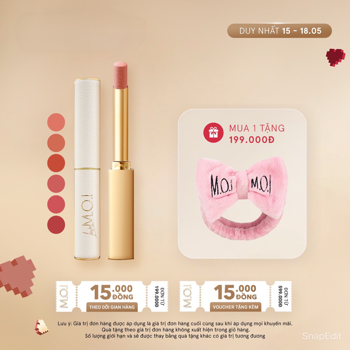 Son Môi Love  M.O.I 2.2gr - No.2: Milk Candy - Nâu Trà Sữa