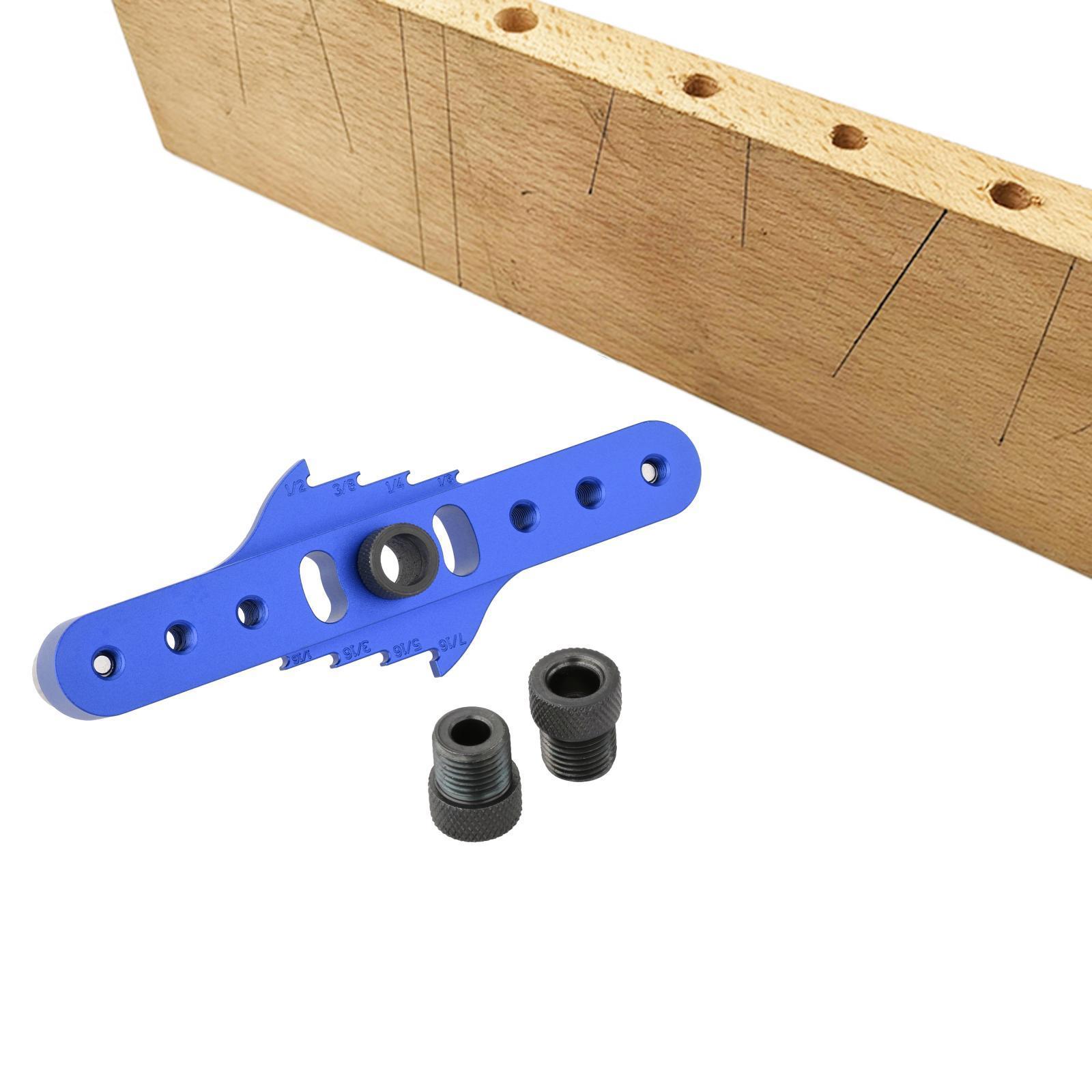 Aluminum Alloy Woodworking Hole Jig Kit Hole Locator Self Centering Drill Guide Hole Puncher for Woodworking Carpentry Tool