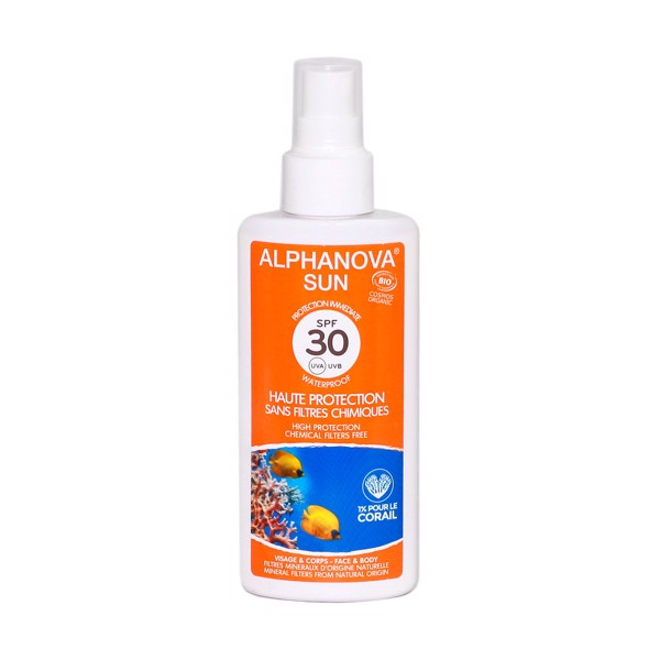 Kem chống nắng hữu cơ SPF30 dạng xịt Alphanova Sun 125g