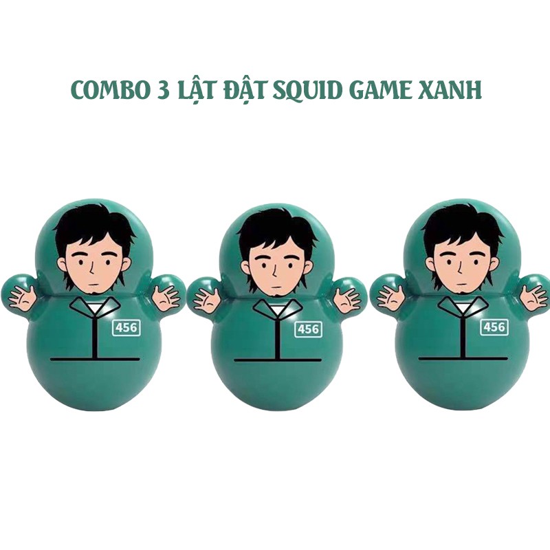 Combo 5 Lật Đật Ông Già Noel, Squid Game Mini - Đồ Chơi Lật Đật Mô Hình Trò Chơi Con Mực 2021