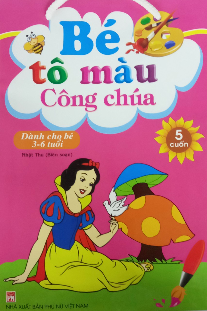 Bé tô màu công chúa - Túi 5 cuốn ( dành cho bé 3 - 5 tuổi)