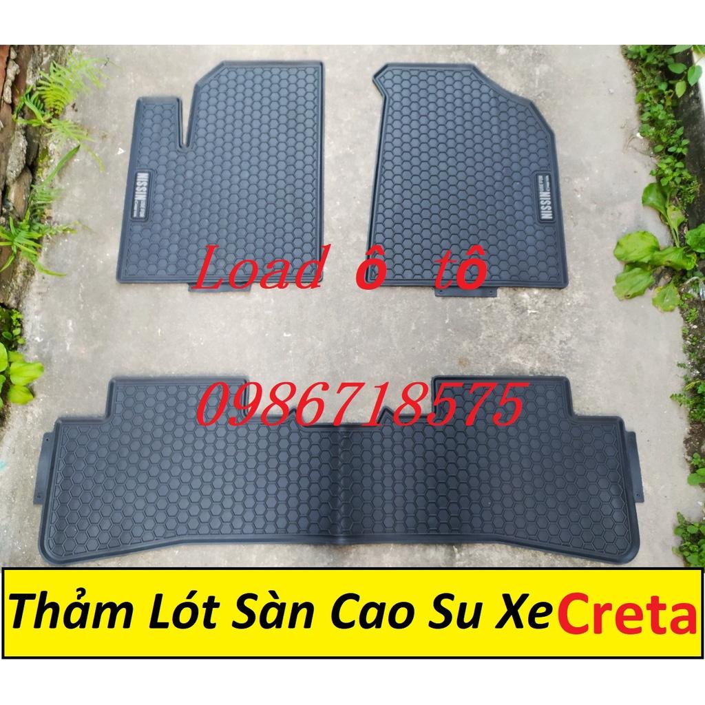 Thảm Lót Sàn Cao Su Đúc Xe Huyndai CRETA 2022-23 Mẫu Tổ Ong Không Mùi Cao Cấp
