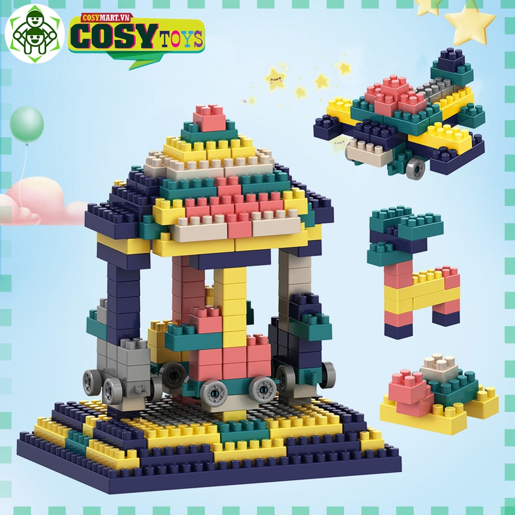 ĐỒ CHƠI LẮP GHÉP 520 CHI TIẾT SÁNG TẠO BUILDING BLOCK PARK