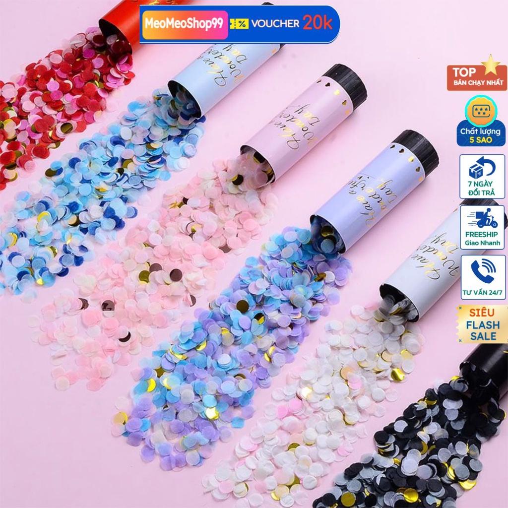 Ống Phụt Giấy Màu Confetti Trang Trí Sinh Nhật, Party,Sự Kiện Siêu Xinh và Lộng Lẫy