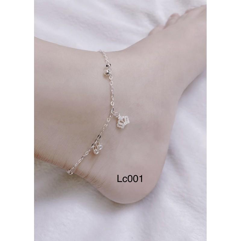 Lắc chân bạc xinh đẹp, cá tính dành cho nữ.