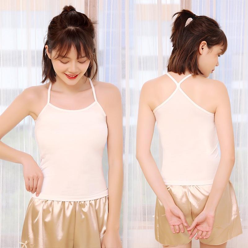 Hình ảnh Áo 2 Dây Nữ Cao Cấp Vải Cotton Không Đệm Croptop Dáng Ôm Thoáng Mát Áo Co Dãn Tốt