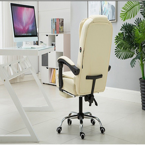 GHẾ DA VĂN PHÒNG CAO CẤP MASSAGE LƯNG 7 ĐIỂM BỌC DA PU CÓ GÁC CHÂN THƯ GIÃN
